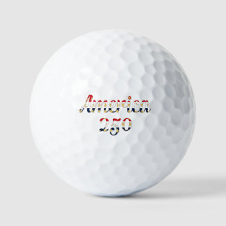 Amerika 250 rood wit blauw goud golfballen