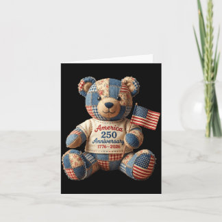 Amerika 250 Teddybeer Patriottisch 1776 2026 Kaart