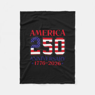 Amerika 250 verjaardag 1776-2026 patriottisch ontw fleece deken