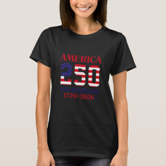 Amerika 250 verjaardag 1776-2026 patriottisch ontw t-shirt