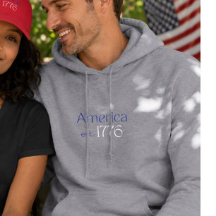 Amerika 250 Verjaardag est 1776 Typografie Grijs Hoodie