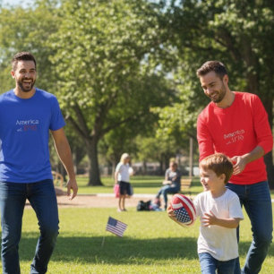 Amerika 250 Verjaardag est 1776 Typografie Rood T-shirt