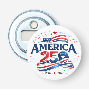 Amerika 250 Viering 1776–2026 Jubileum Button Flesopener