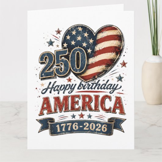 Amerika 250 Viering Kaart (Voorkant)
