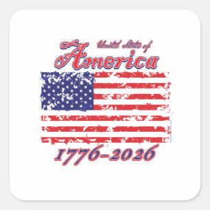 Amerika 250 vierkante sticker