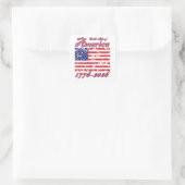 Amerika 250 vierkante sticker (Tas)