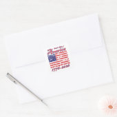 Amerika 250 vierkante sticker (Envelop)