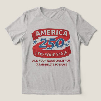 Amerika 250 Voeg Staatspatriottische Kleding Toe V Tri-Blend Shirt