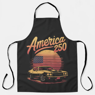Amerika 250 VS Retro Zonsondergang Schort