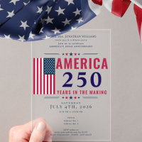 Amerika 250 VS-vlag Patriottisch 4 juli Formeel