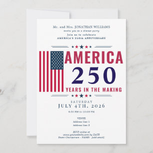 Amerika 250 VS-vlag Patriottisch 4 juli Formeel Kaart