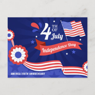 Amerika 250e Onafhankelijkheidsdag Viering 2026 Feestdagenkaart