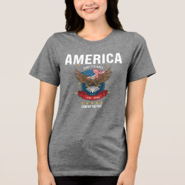 Amerika | 250e Verjaardag Adelaar Rood Wit Blauw Tri-Blend Shirt