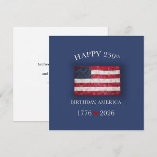 Amerika 250e verjaardag Patriottische 4 juli Feestdagenkaart