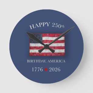 Amerika 250e verjaardag Patriottische 4 juli Ronde Klok