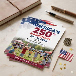 Amerika 250e verjaardag Patriottische Gala Kaart