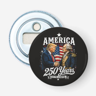 Amerika 250e verjaardag Trump Washington Button Flesopener