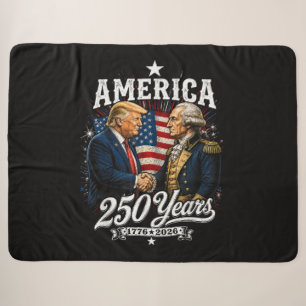 Amerika 250e verjaardag Trump Washington Sherpa Deken
