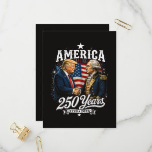 Amerika 250e verjaardag Trump Washington Uitnodiging Briefkaart