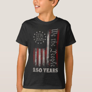 Amerika 250e verjaardag Us Vlag 250 Jaar Wij Het V T-shirt