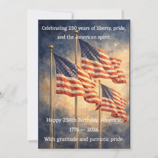 Amerika 250e Verjaardag Vuurwerk Patriottische Kaa Feestdagenkaart