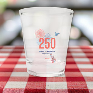 Amerika 250ste Verjaardag 1776 2026 Patriottisch Shot Glas