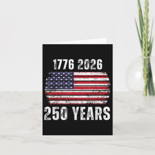 Amerika 250ste verjaardag Amerikaanse vlag Happy 2 Kaart