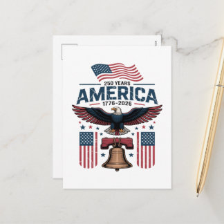 Amerika 250ste verjaardag feestdagenkaart