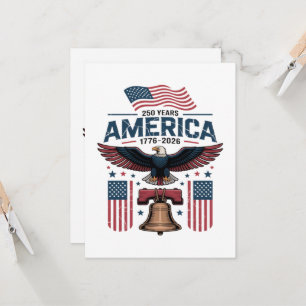 Amerika 250ste verjaardag kaart