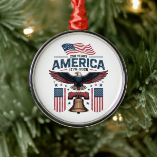 Amerika 250ste verjaardag metalen ornament