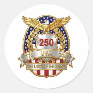 Amerika 250ste verjaardag ronde sticker