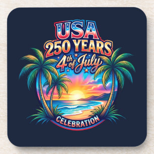 Amerika 250ste verjaardag USA Palm Beach Bier Onderzetter