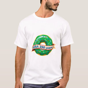 Amerika 250ste verjaardag VS met zoete donut T-shirt