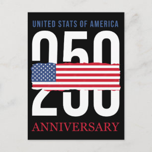 Amerika 250ste Viering Herdenking Tribuut  Briefkaart
