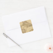 Amerika 2 vierkante sticker (Envelop)
