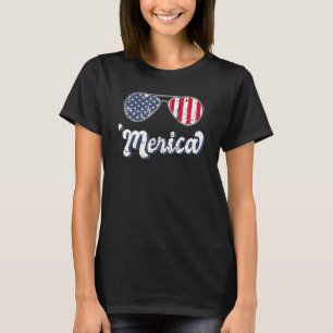 Amerika 4 juli Amerikaanse vlag T-shirt