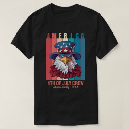 Amerika 4 juli Crew Patriotic gepersonaliseerd T-shirt