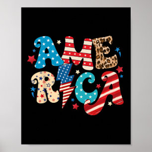 Amerika 4 juli Onafhankelijkheidsdag 1776 Poster
