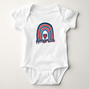 Amerika, 4de juli, Celebration Rainbow USA Romper
