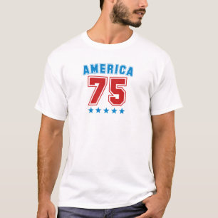 Amerika 75 met vijf sterren t-shirt