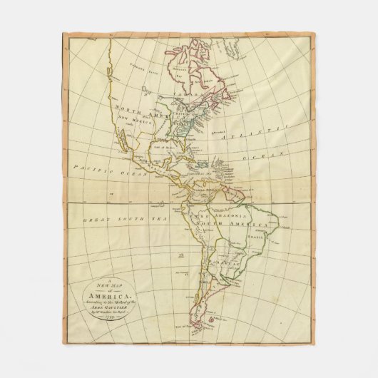 Amerika 7 2 fleece deken (Voorkant)