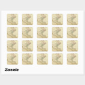 Amerika 7 vierkante sticker (Vel)