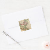 Amerika 8 vierkante sticker (Envelop)