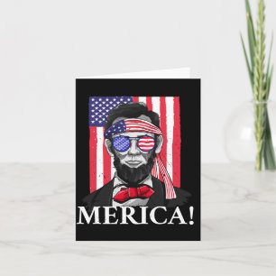 Amerika _ Abe Lincoln 4 juli mannen jongens cadeau Kaart