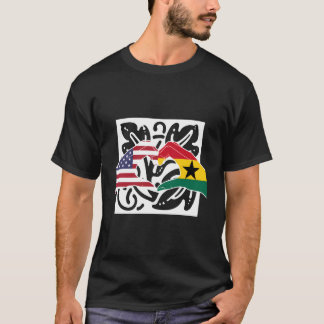 Amerika Amerikaanse Ghanese Ghanese melanine gemen T-shirt