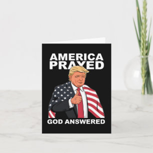 Amerika bad dat God Trump zou antwoorden Kaart
