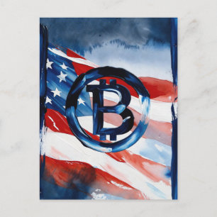 Amerika Bitcoin (Schilderij nr. 5) Feestdagenkaart