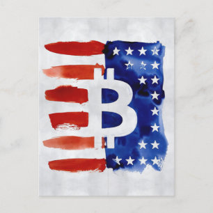 Amerika Bitcoin (Schilderij nr. 8) Briefkaart