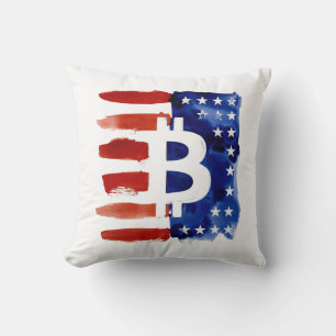 Amerika Bitcoin (Schilderij nr. 8) Kussen