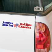 Amerika Bless God.. God zegene Amerika Bumpersticker (Op Truck)